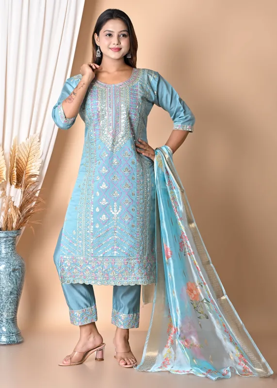 Women’s Elegant Embroidered Salwar Suit Set