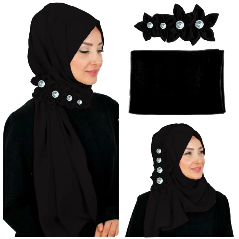 Georgette Ready Scarf_Flower